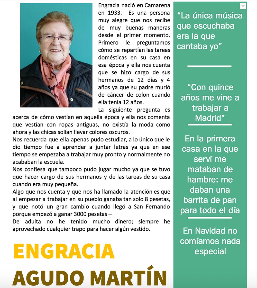 Engracia Agudo Martín, entrevista